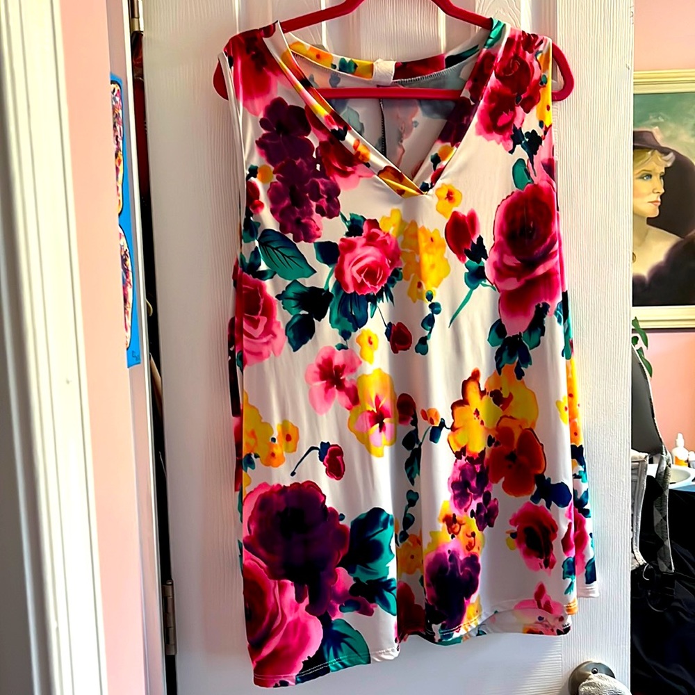 Beautiful floral flowing tank top!  Flamingo boutique brand, size XL.